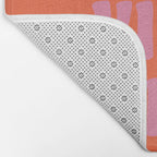 Retro Good Vibes Only Lettering in Pink and Orange Bath Mat Gallery Image 2