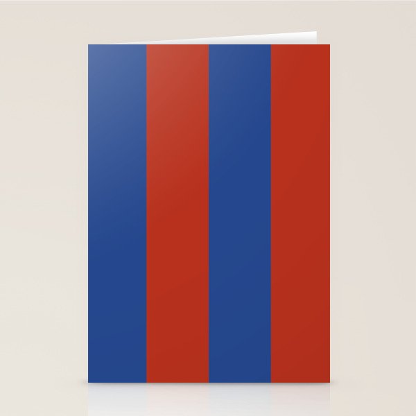 Ultramarine and Carrot Cake Stripes Stationery Card Gallery Image 2