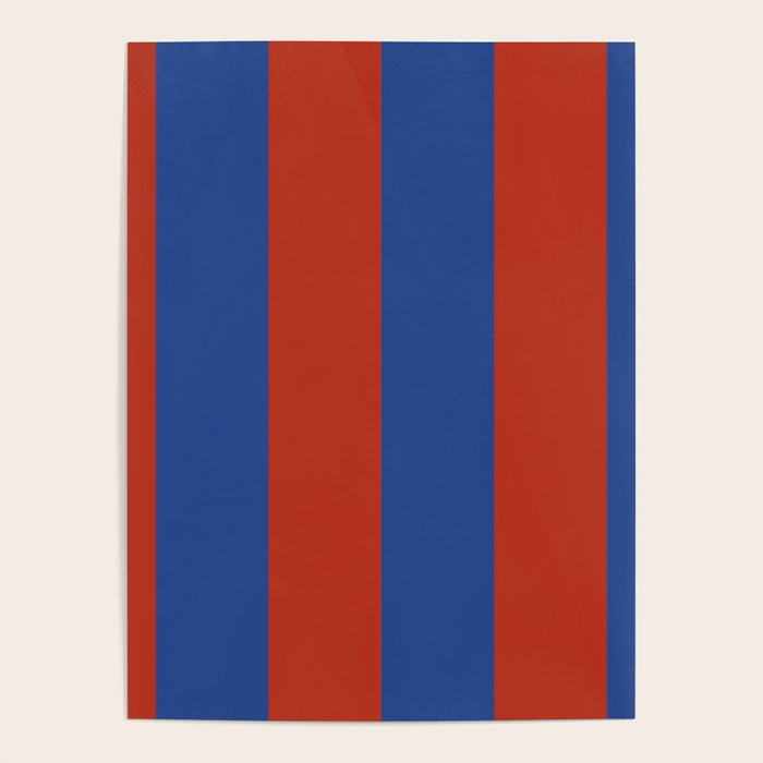 Ultramarine and Carrot Cake Stripes Poster Gallery Image 4