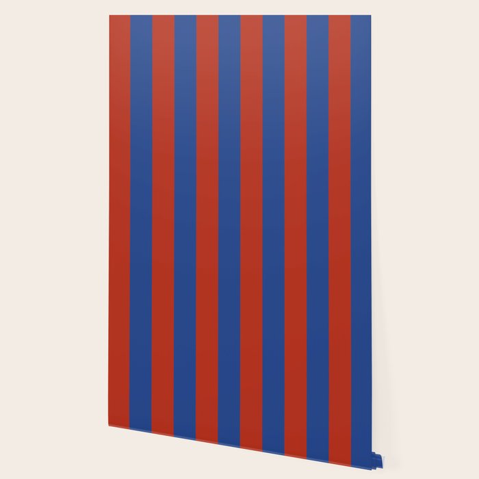 Ultramarine and Carrot Cake Stripes Wallpaper Gallery Image 2