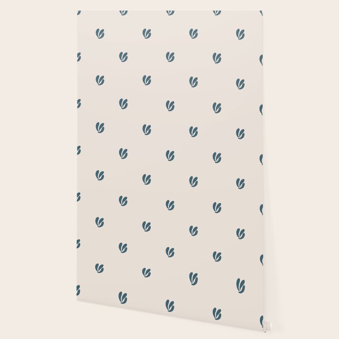 Leafy pattern - teal Wallpaper Gallery Image 2