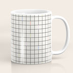 Minimalist Black and Off-White Grid with Color Accents Coffee Mug Gallery Image 1
