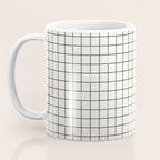 Minimalist Black and Off-White Grid with Color Accents Coffee Mug Gallery Image 3
