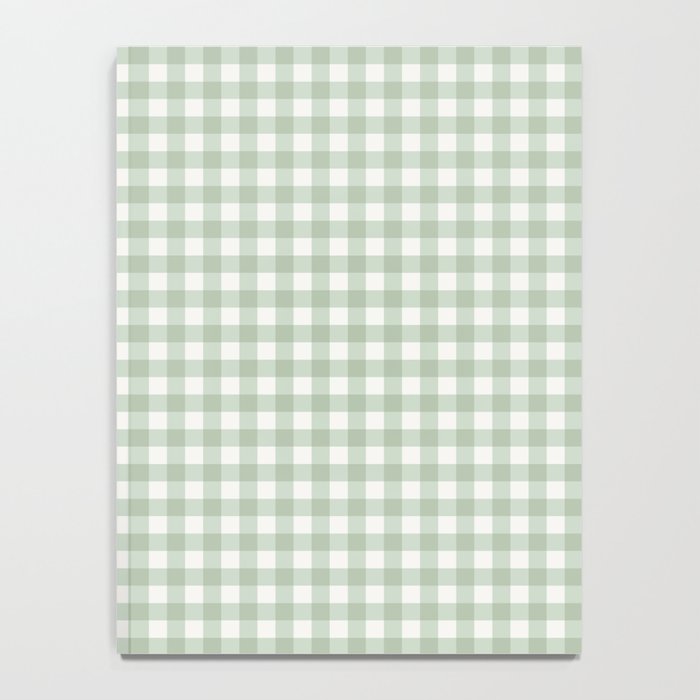 Gingham Plaid Pattern - Sage Green Notebook Gallery Image 4
