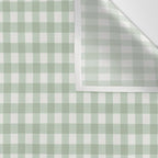 Gingham Plaid Pattern - Sage Green Wall Tapestry Gallery Image 3