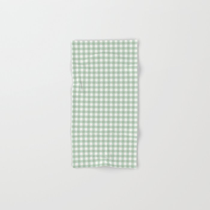 Gingham Plaid Pattern - Sage Green Bath Towel Gallery Image 1