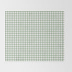Gingham Plaid Pattern - Sage Green Throw Blanket Gallery Image 2