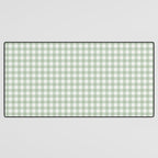 Gingham Plaid Pattern - Sage Green Desk Mat Gallery Image 3