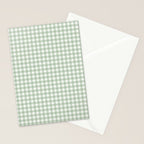 Gingham Plaid Pattern - Sage Green Stationery Card Gallery Image 2
