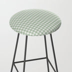 Gingham Plaid Pattern - Sage Green Stool Gallery Image 2
