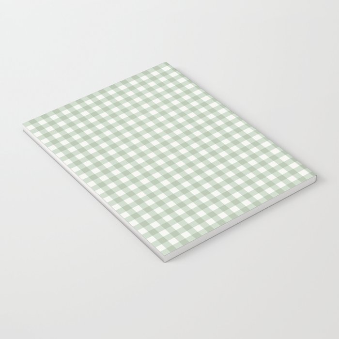 Gingham Plaid Pattern - Sage Green Notebook Gallery Image 3