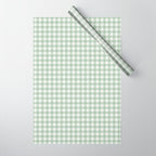 Gingham Plaid Pattern - Sage Green Wrapping Paper Gallery Image 1