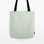 Gingham Plaid Pattern - Sage Green Tote Bag Gallery Image 1