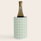 Gingham Plaid Pattern - Sage Green Wine Chiller Gallery Image 3