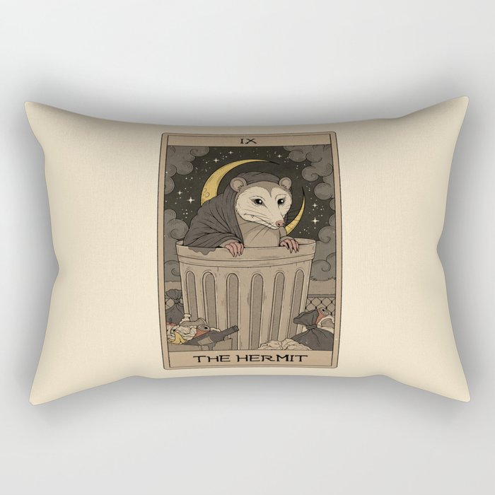 The Hermit - Possum Tarot Rectangular Pillow Gallery Image 1