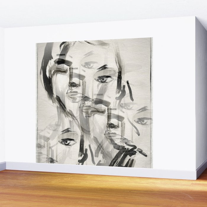 Abstract Portrait 4 Wall Mural Gallery Image 2