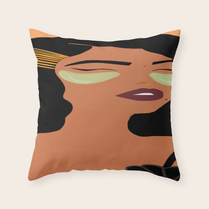 Mean Greens Throw Pillow Gallery Image 6