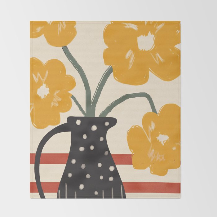 Modern Botanicals No 7 Throw Blanket Gallery Image 2