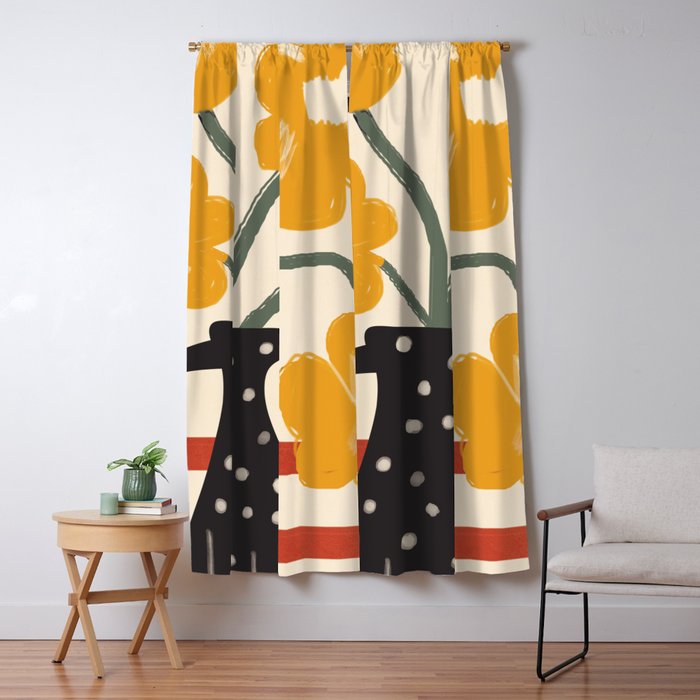 Modern Botanicals No 7 Window Curtain Gallery Image 1