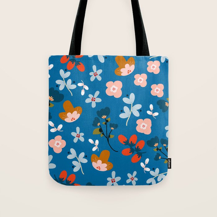 Folk floral Tote Bag Gallery Image 1