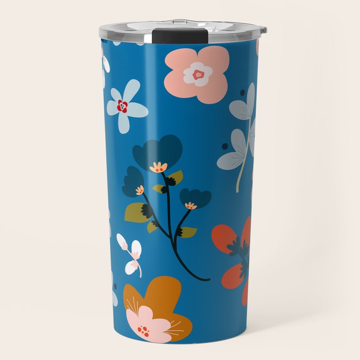 Folk floral Travel Mug Gallery Image 1
