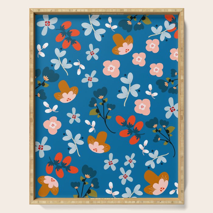 Folk floral Serving Tray Gallery Image 1
