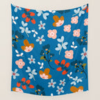 Folk floral Wall Tapestry Gallery Image 4