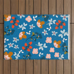 Folk floral Outdoor Rug Gallery Image 1