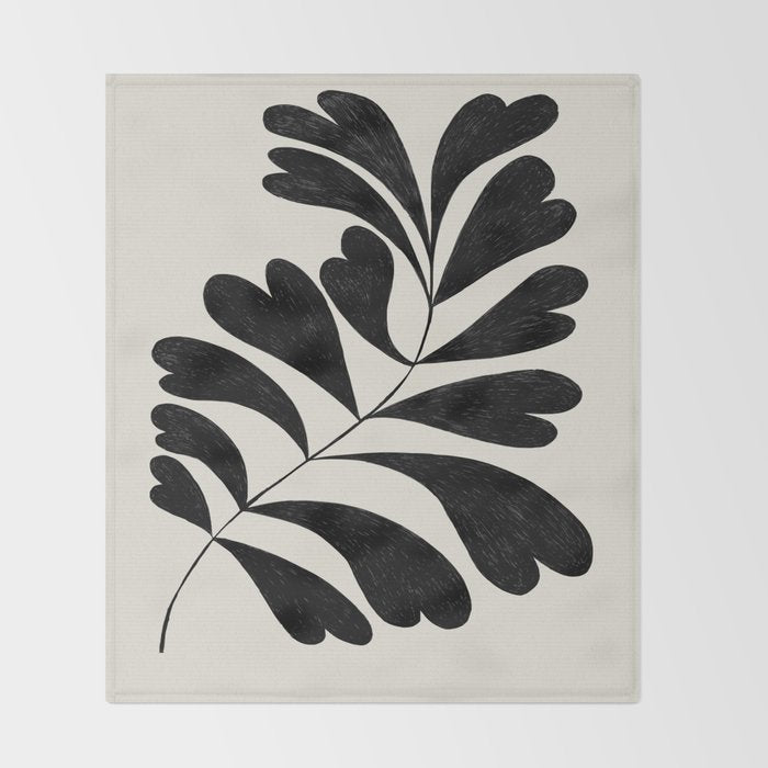 Love Palm Branch Throw Blanket Gallery Image 2