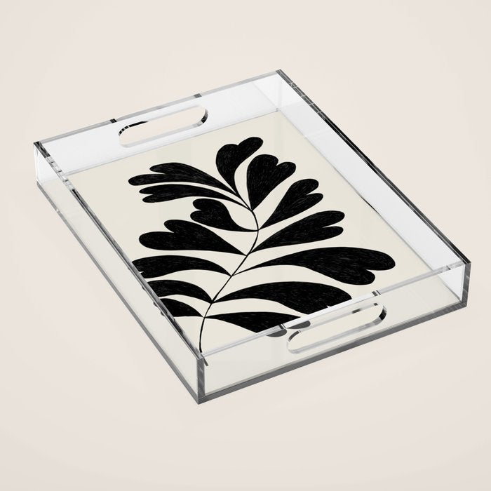 Love Palm Branch Acrylic Tray Gallery Image 1