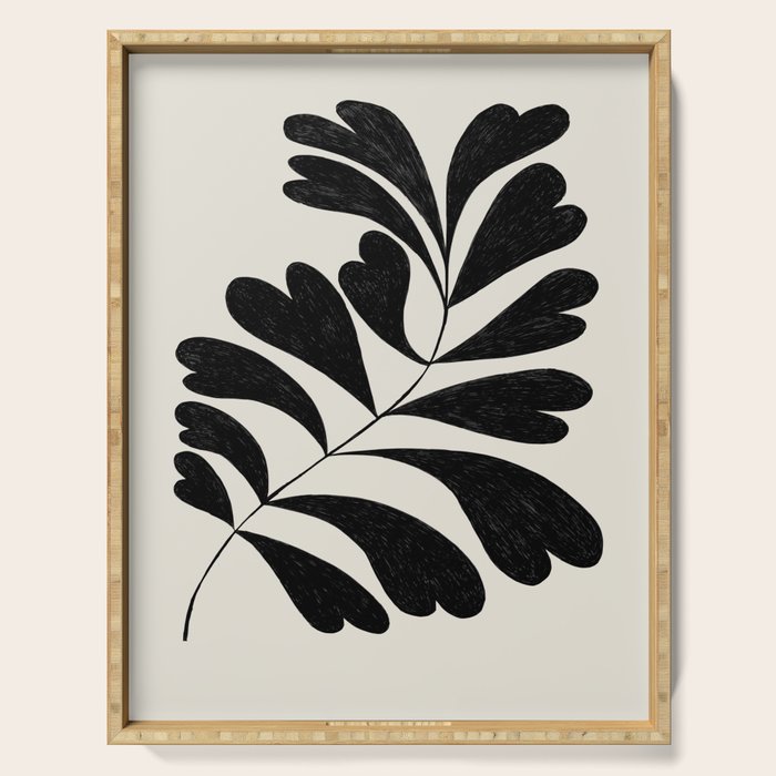 Love Palm Branch Serving Tray Gallery Image 1