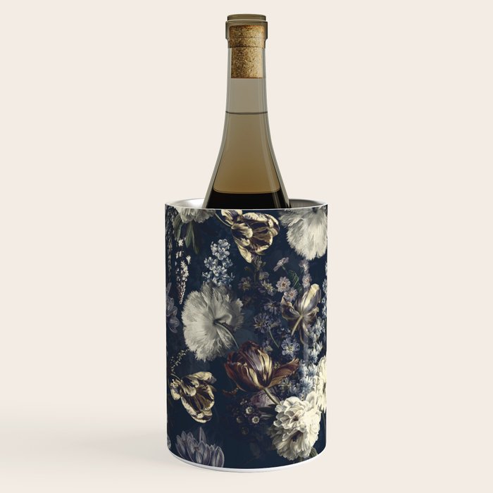 Antique Blue Moonlight Midnight Baroque Flower Garden Wine Chiller Gallery Image 2