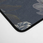 Antique Blue Moonlight Midnight Baroque Flower Garden Desk Mat Gallery Image 4