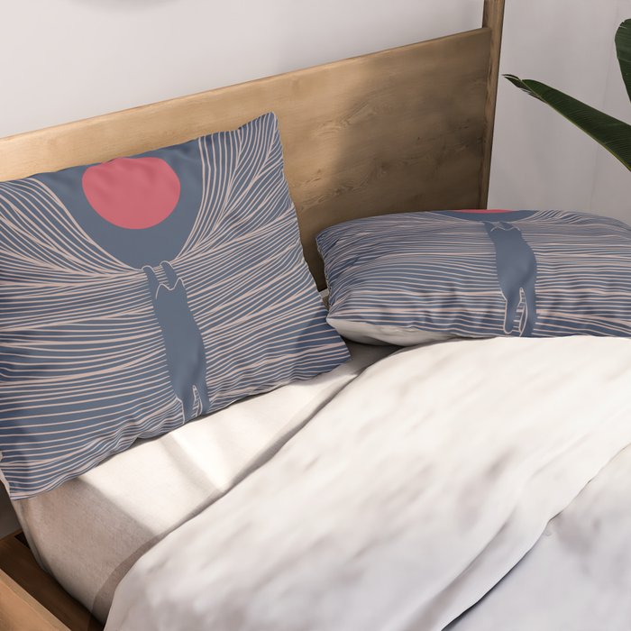 Cat Landscape 189 Pillow Sham Gallery Image 2