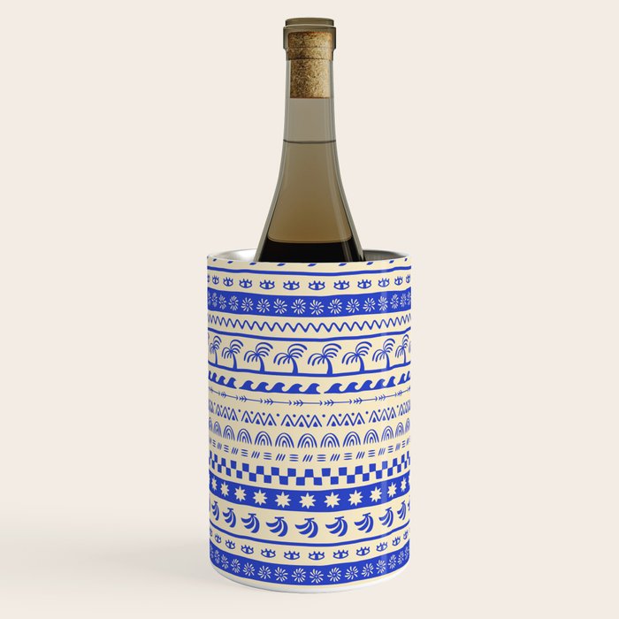 Vintage tropical summer nature art pattern Wine Chiller Gallery Image 2