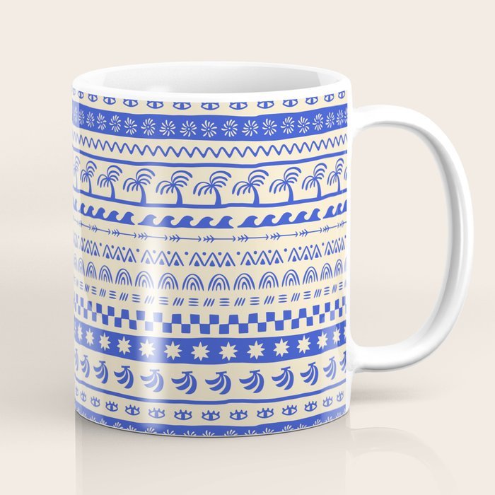 Vintage tropical summer nature art pattern Coffee Mug Gallery Image 1