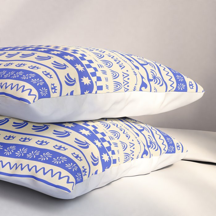 Vintage tropical summer nature art pattern Pillow Sham Gallery Image 3