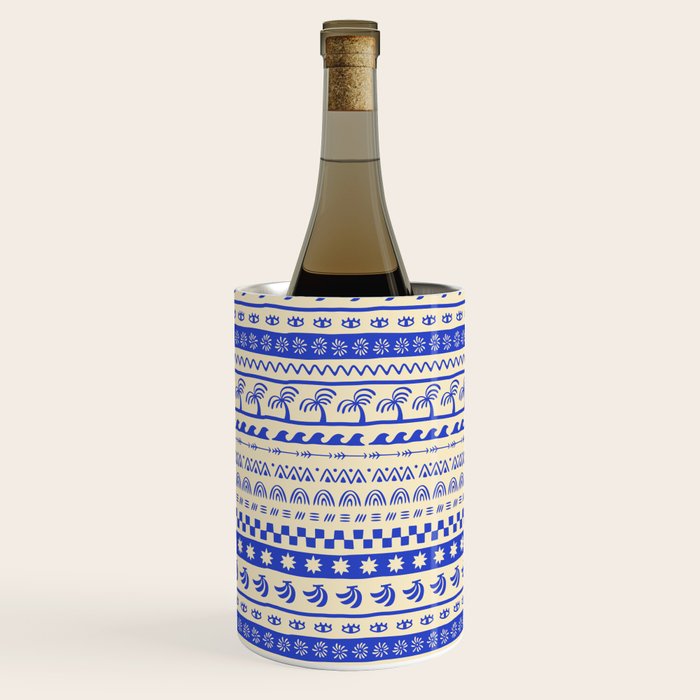 Vintage tropical summer nature art pattern Wine Chiller Gallery Image 1