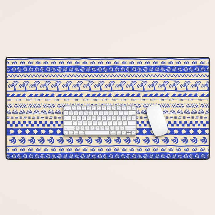 Vintage tropical summer nature art pattern Desk Mat Gallery Image 1