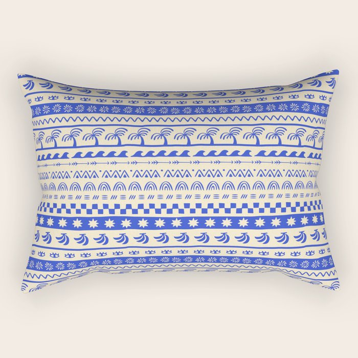 Vintage tropical summer nature art pattern Rectangular Pillow Gallery Image 1