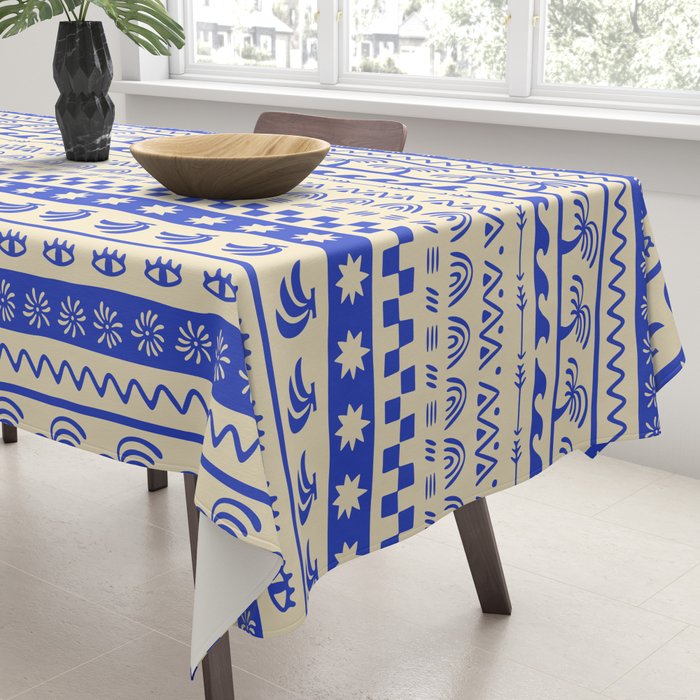 Vintage tropical summer nature art pattern Tablecloth Gallery Image 3
