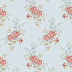 Vintage French Flower Blue Large Coffee Mug Gallery Image 2