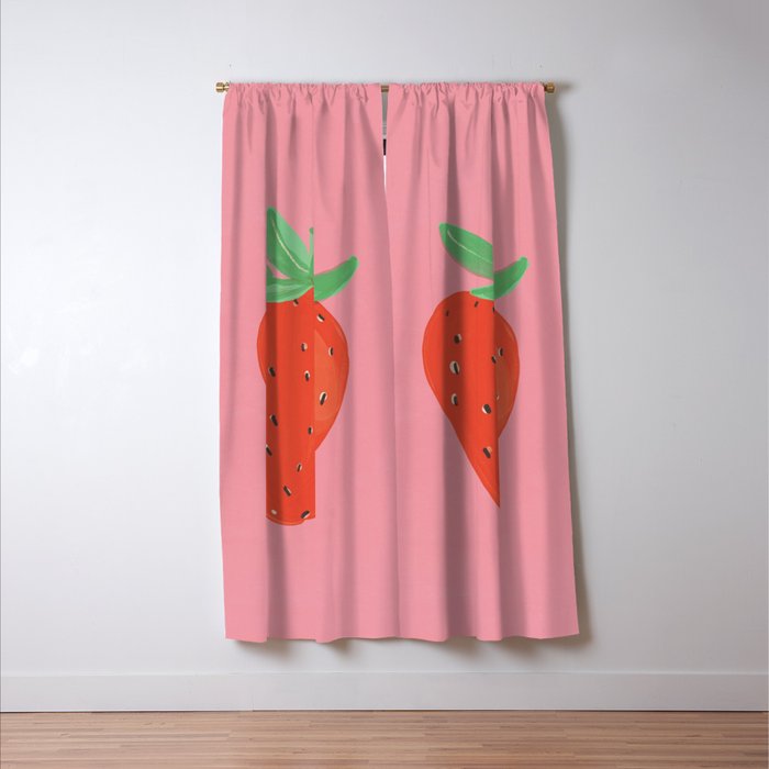 Sweet strawberry Window Curtain Gallery Image 3