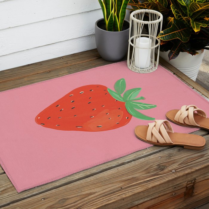 Sweet strawberry Outdoor Rug Gallery Image 2