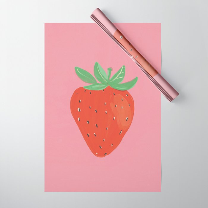 Sweet strawberry Wrapping Paper Gallery Image 1