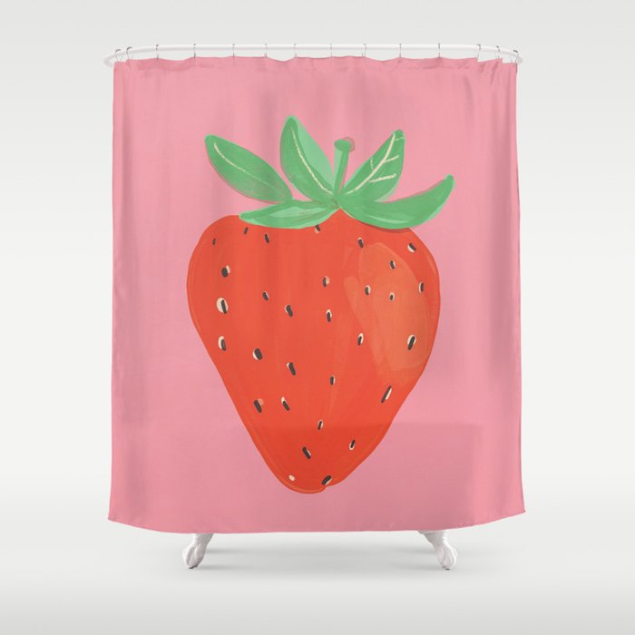Sweet strawberry Shower Curtain Gallery Image 1