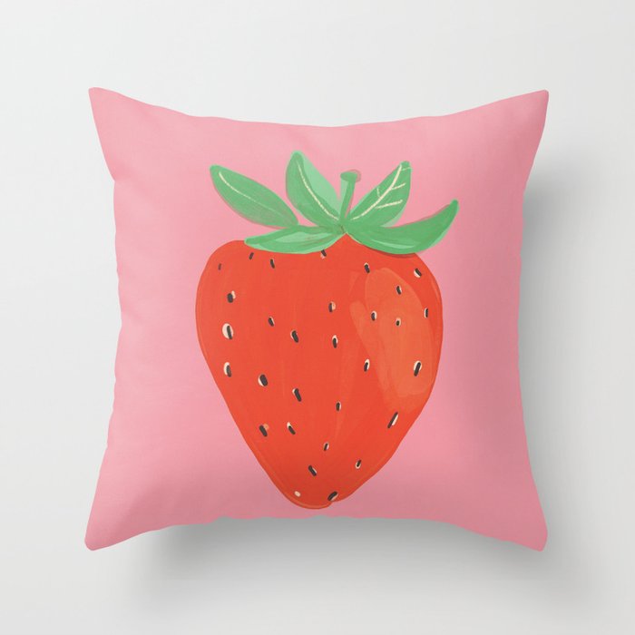 Sweet strawberry Throw Pillow Gallery Image 6