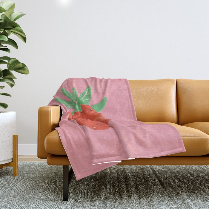 Sweet strawberry Throw Blanket Gallery Image 1