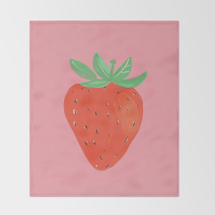 Sweet strawberry Throw Blanket Gallery Image 2