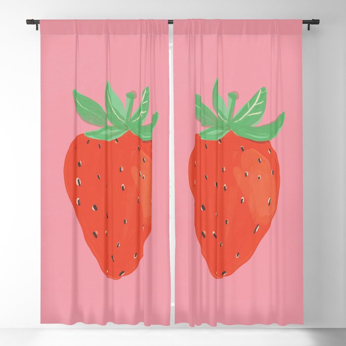 Sweet strawberry Window Curtain Gallery Image 5